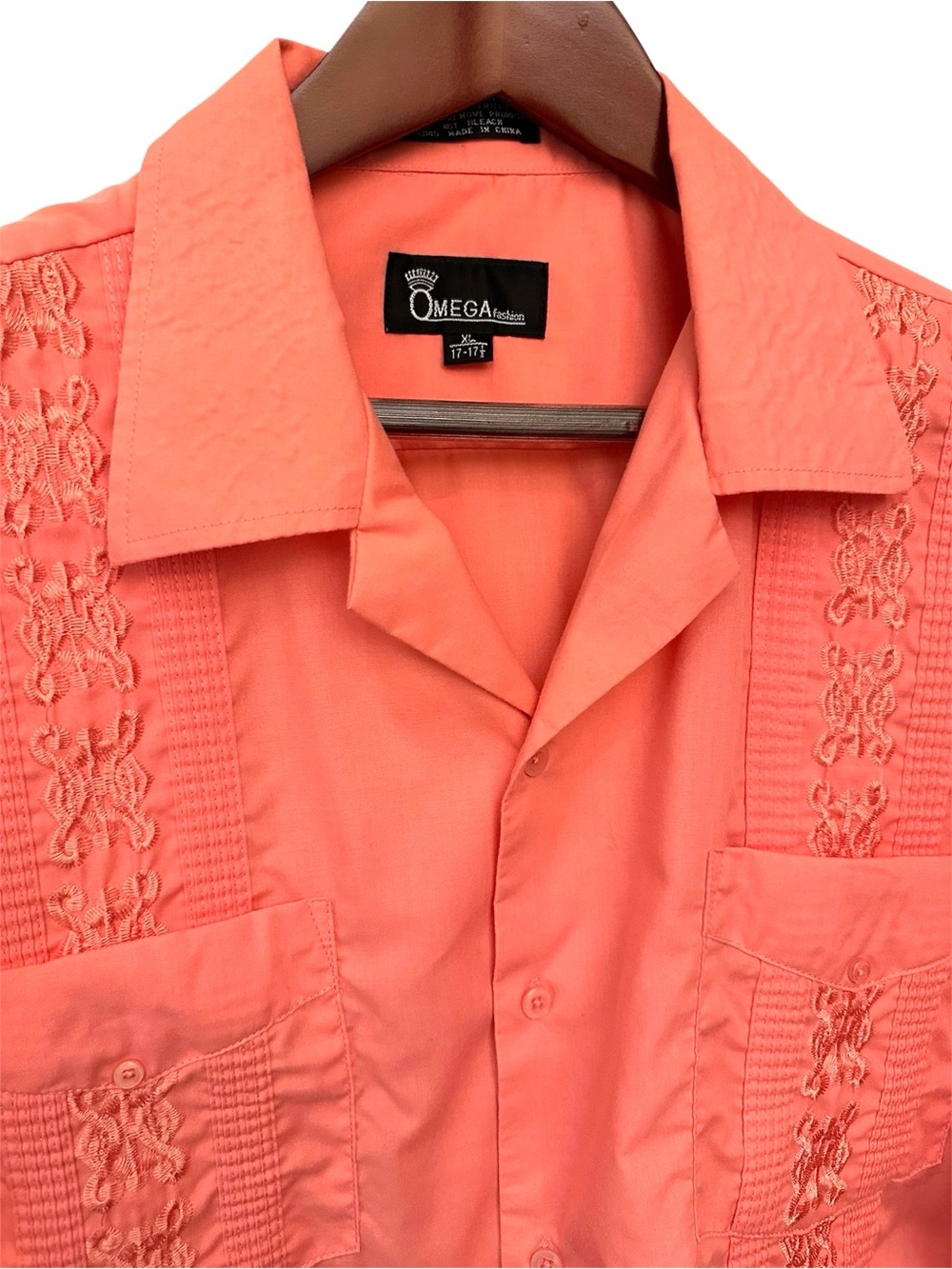 Omega Fashion Guayabera Dress Shirt XL